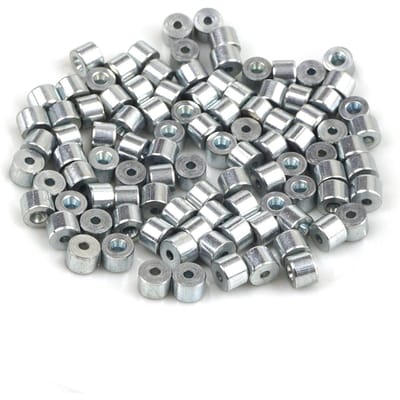 BCR004 100 pièces lève-vitre de voiture réparation enrouleur câble en acier câble d'extrémité raccord broche manchon d'arrêt sertissage Rivet 5.5x4/1.7mm