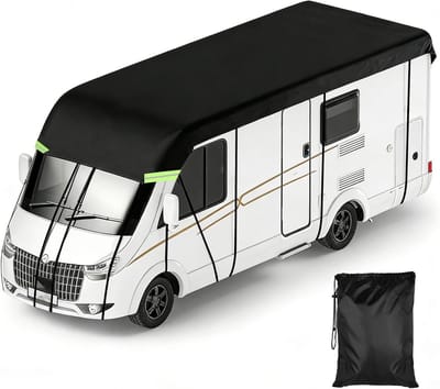 Afdekzeil voor caravans 5,5 x 3 m - Waterdicht, UV-bestendig en Weerbestendig 210D Oxford Weefsel met Reflecterende Strepen