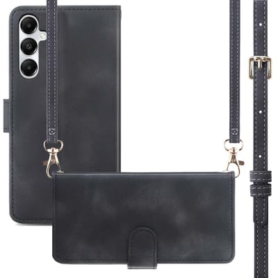 imoshion Hoesje - Geschikt voor Samsung Galaxy A17 (5G) / A17 (4G) - Bookcase met koord - Zwart
