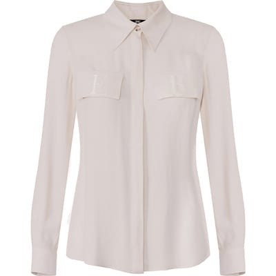 Pockets Blouse met Lange Mouwen