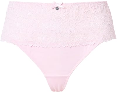 TruYou - Dames - TRUYOU string-panty fijn glinsterend kant microvezels - Babyroze - Maat 50+