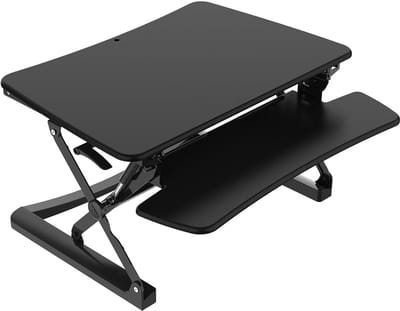 Bureau Verhoger - Zit Sta Bureau - Flexibel Werken - Ruim Werkblad - 87x32cm - Zwart