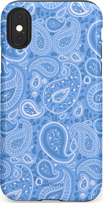 Casetastic Hoesje Geschikt voor Apple iPhone X/Xs - Stijlvolle Beschermende Duo-layer Case - Paisley verleiding