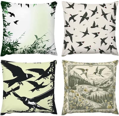 kussen, 20 x 20 cm, waterdicht, geometrisch zwaluwkussen, 50 x 50 cm, set van 4, verborgen rits, bankkussen, sierkussen, kussenslopen, decoratief, tuin, bank, woonkamer, bed, C304