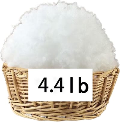Katoenen Vulling - Fiberfill Batting - Knuffels Maken - Zacht Gekamd Katoen - 2 kg - Wit