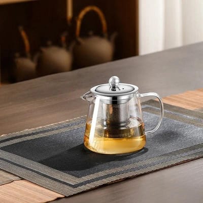 Grote Capaciteit Hittebestendige Glazen Theepot van Hoog Borosilicaat met Roestvrijstalen Thee-zeef Inzetstukken Kan Thuis Glas Theeservies