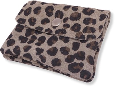 Bijoutheek Portemonnee Leer Italiaans Suede Panter B