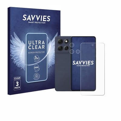 Savvies - Screenprotector voor Motorola Moto G86 (Voor+Camera) - Folie Beschermfolie transparant 6 Stuks