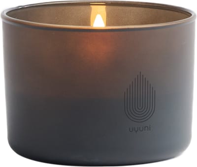 Uyuni - Glas - LED-kaars - 8,2 x 6 cm - Grijs