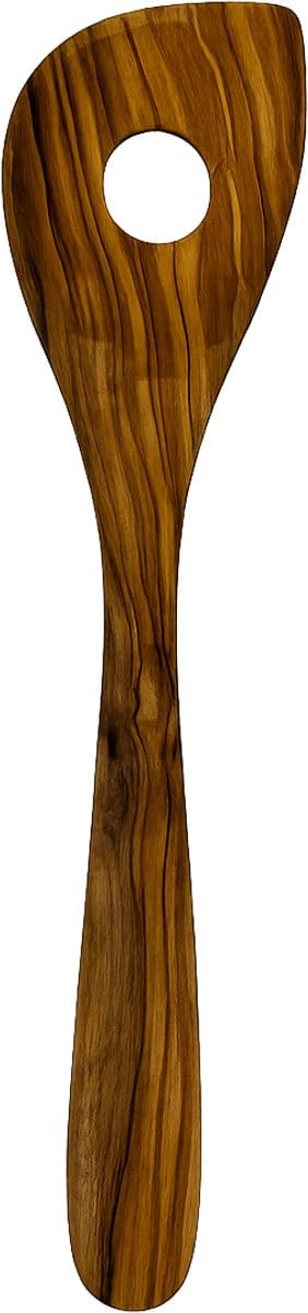 Pollepel met Gat - Kooklepel - Houten Lepel - Olijfhout - 30 cm - Duurzame Keuze