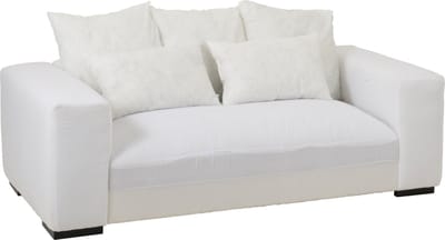 J-Line onderstel Zetel + 5 Kussens Monaco - textiel - wit