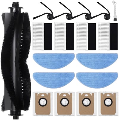 Dailygoods- Accessoireset voor Tikom L8000 Plus - Hoofdborstel - 4 x Filter - 4 x Doek - 4 x Zijborstels - 4 x Stofzak - Reinigingsborstel - Stofzuigeraccessoires