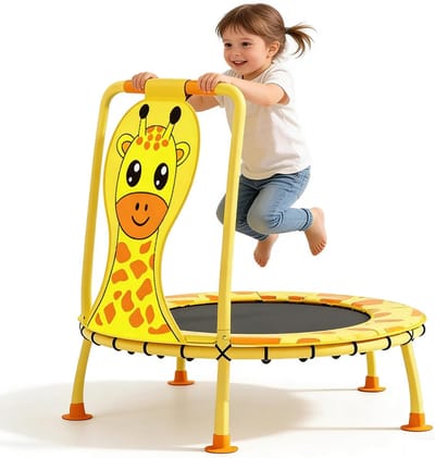 Kindertrampoline - Peuter Rebounder - Binnen en buiten spelen - Schattig giraffe ontwerp - 92 cm diameter - Niet gespecificeerd
