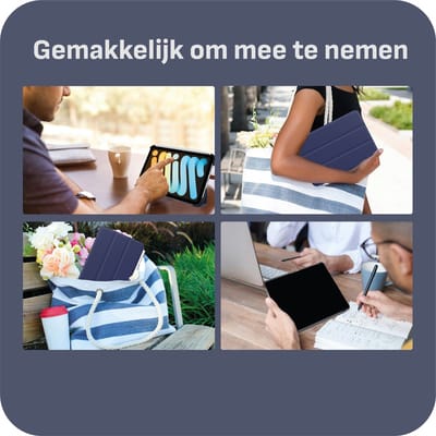 Cazy tablet Hoes geschikt voor iPad Mini 7 (2024) - TriFold Bookcase - Blauw