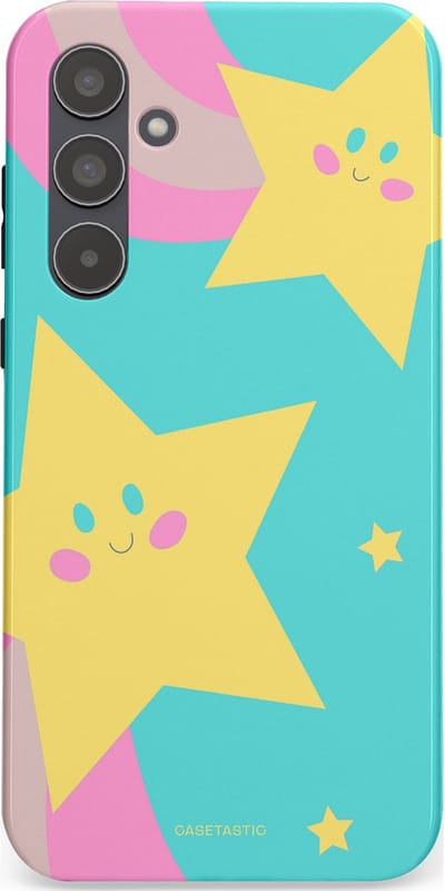 Casetastic Hoesje Geschikt voor Samsung A55 - Stijlvolle Beschermende Duo-layer Case - Roze Sterrenlicht