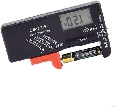 Batterijtester - Accu controle - Batterijen testen - Digitaal LCD scherm - Universeel - Zilver