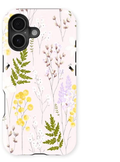 Bloemen Design Hoesje geschikt voor iPhone 16 | Flower Print Tough Case met Mag | Shockproof | Bloemen Motief Backcover geschikt voor iPhone 16 Spring Garden