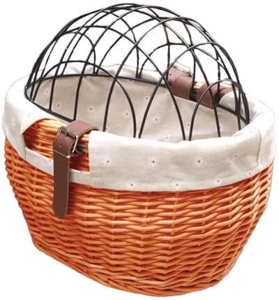 Dailygoods- Fietsmand Rieten - Fietsmand Voormand - Fietsmand Huisdier - Fietsmand Waterbestendig - Fietsmand 30*25cm - Eenvoudig te installeren