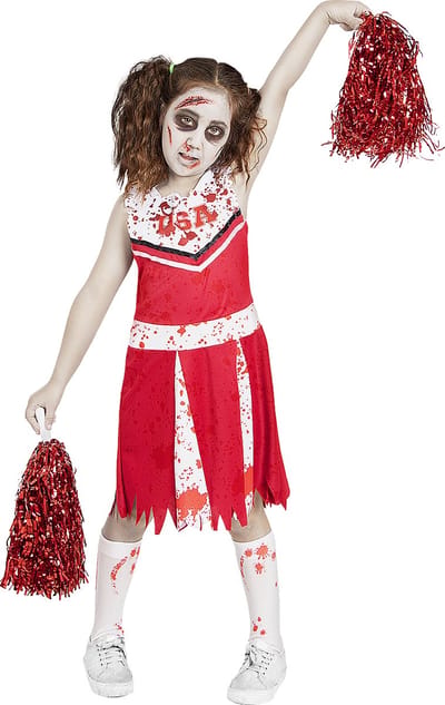 FUNIDELIA Zombie Cheerleader Kostuum voor meisjes - 97 - 104 cm