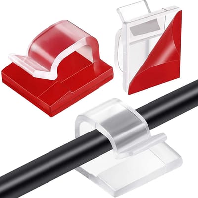 WiseGoods Luxe Set Kabel Organizer Clips - Beugel Kabels - Klem - Klemmen - Clip - Wonen & Kantoor - Kantoorartikelen - 20 Stuks