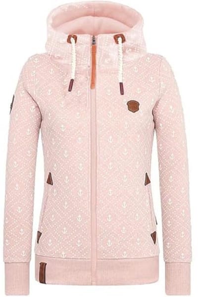 Dames Hoodie met Hartprint en Anchors - Lange Mouwen Sweatshirt voor Herfst en Winter