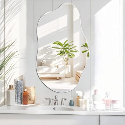 Asymmetrische Wandspiegel van Irregulier Glas voor Decoratie in Woonkamer, Badkamer en Hal