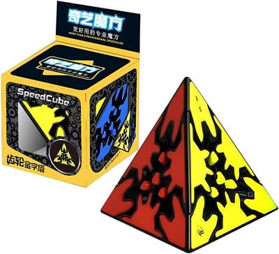 Toverkubus Gear Pyraminx - Puzzel Piramide - Logica Trainen - Soepele Rotatie Mechanisme - 9.8 x 9.8 cm
