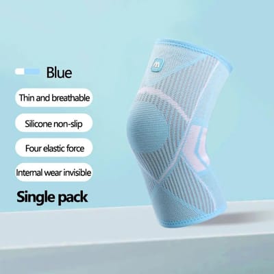 Loogdeel 1Stuks Sport Kniebrace Compressie Kniebeschermer Artritis Gewricht Fitness Training Compressie Mouwen Dansen Hardlopen Kniebeschermer M