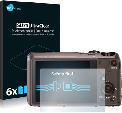 Savvies - Screenprotector voor Sony Cyber-Shot DSC-HX20V - Folie Beschermfolie transparant 6 Stuks