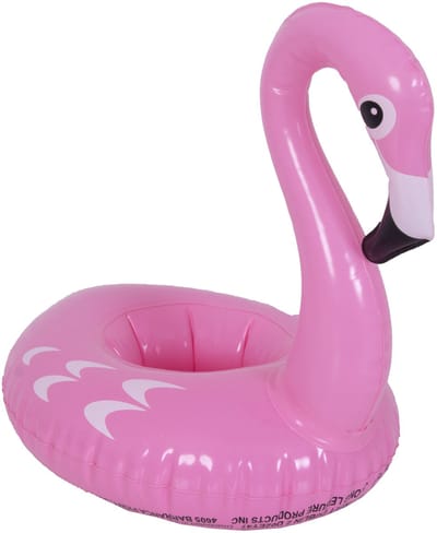 SunClub Serie - Opblaasbare Bekerhouder - Flamingo - Lichtgewicht - PVC