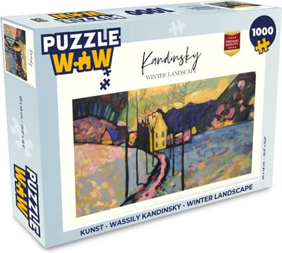 Puzzel Kunst - Wassily Kandinsky - Winter landscape - Legpuzzel - Puzzel 1000 stukjes volwassenen