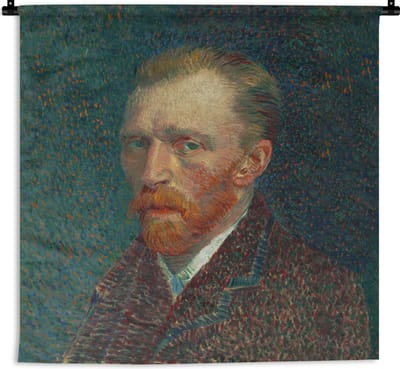 Wandkleed - Wanddoek - Kunst - Van Gogh - Oude meesters - Zelfportret - 180x180 cm - Wandtapijt