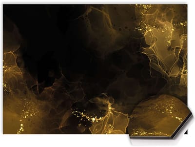 KitchenArt - Golden Smoke Spatscherm - 60x30 cm - Spatscherm Achterwand Keuken - Spatwand Keuken