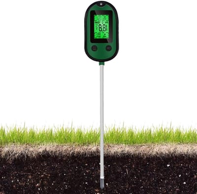 Bodem pH Tester - Grondmeter Vochtigheid - Planten Verzorgen - Hoge Nauwkeurigheid Metingen - 32 cm - Zwart