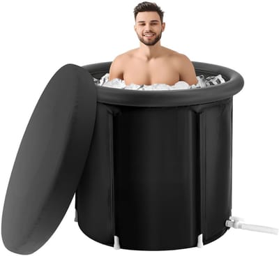 SP® Ijsbad - 330L Capaciteit - Zit Bad - Ice Bath - Zwart - 85cm x 85cm x 75cm