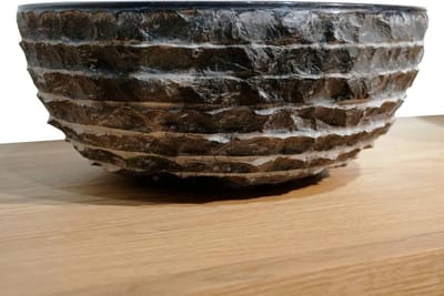 Teakea - Oblique Mini Waskom van Zwart Marmer 30x14,5/10,5 cm - Ronde Luxe Natuursteen Waskom