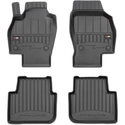 Frogum - No.77 - Automatten 3D - Geschikt voor SKODA Scala vanaf 2019 - 4-delig - TPE Rubber - Zwart
