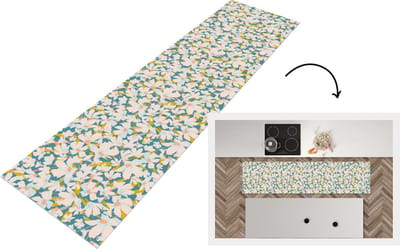 Keukenloper - Loper keuken - Flora - Bloemen - Lente - 200x50 cm - Keukenloper vinyl