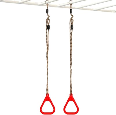 Gymnastiekringen Kinderen - Oefenringen Thuis - Binnen Buiten Training - Antislip Handgrepen - Verstelbare Lengte - Willekeurige Kleur