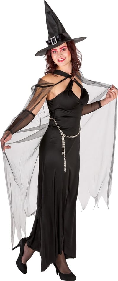 dressforfun - Vrouwenkostuum koningin der duisternis XL - verkleedkleding kostuum halloween verkleden feestkleding carnavalskleding carnaval feestkledij partykleding - 300035