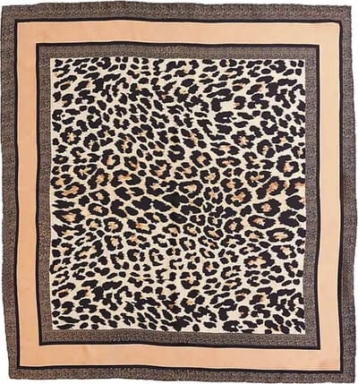 Satijnlook Sjaal Leopard - Goud/Bruin | 65 x 65 cm | Polyester | Fashion Favorite