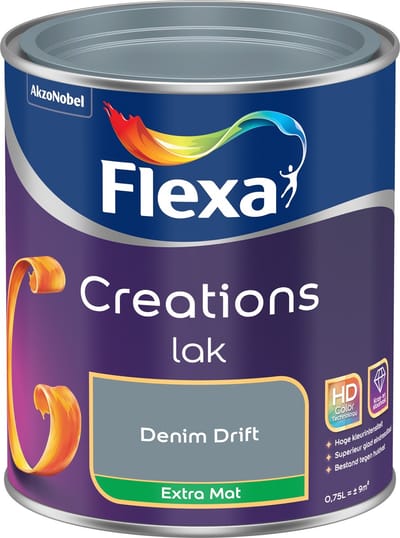 Flexa Houtlak Creations - Extra Mat - Denim Drift - 750ml