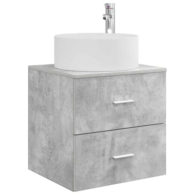 vidaXL Wandgemonteerde wastafelmeubel Betongrijs 49,5 x 44,5 x 65,5 cm