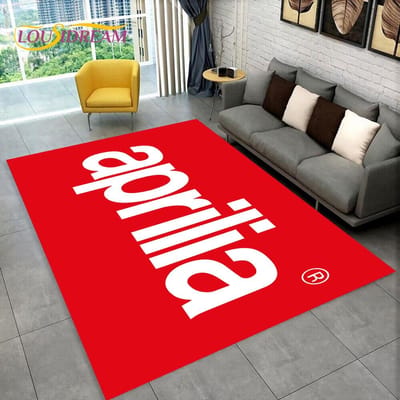 HD Aprilia Racing Motorfiets Logo Tapijt Vloerkleed voor Thuis Woonkamer Slaapkamer Bank Deurmat Decor, kinderkamer Vloerkleed Antislip Vloermat 3D 80*120cm