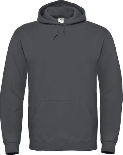 Cotton Rich Hooded Sweatshirt B&C Collectie maat S Antraciet Grijs