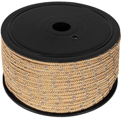 Reflecterend kampeertouw - 50 meter lang, 6 mm dik - windbestendig paraplutouw, tenttouw - geschikt voor zeilen, waslijnen en buitenactiviteiten.