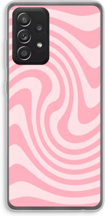 Case Company® - Hoesje geschikt voor Samsung Galaxy A52s 5G hoesje - Swirl Roos - Soft Cover Telefoonhoesje - Bescherming aan alle Kanten en Schermrand