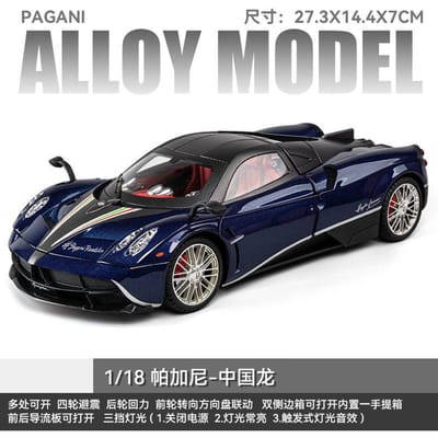 1:18 Pagani Huayra Roadster Italiaanse Luxe Hypercar Legering Raceauto Model Diecast Sportauto Model Simulatie Geluid & Licht Speelgoed