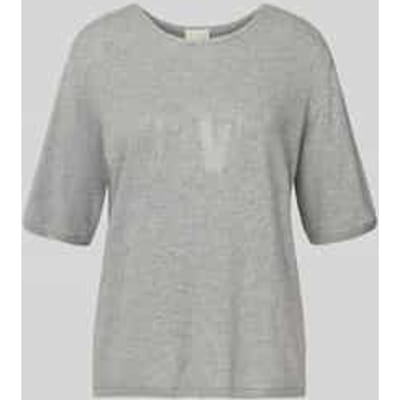 Regular fit gebreid shirt met kasjmier