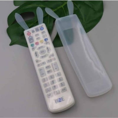 1 pièce Housse de protection transparente pour télécommande TV, climatiseur, Manchon de protection anti-poussière Oreilles de lapin, Protège les appareils de la poussière et des rayures L